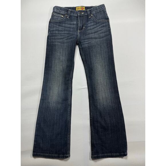 Wrangler 20X Youth Boys Adj Waist Straight Leg Blue Denim Jean - Size 10 (24x26) - Picture 1 of 4